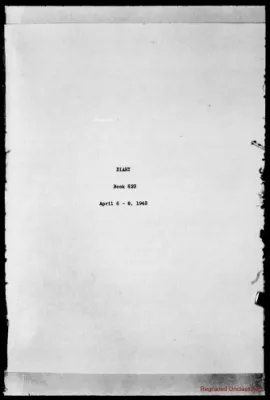 Volume 623, April 6 – April 8, 1943