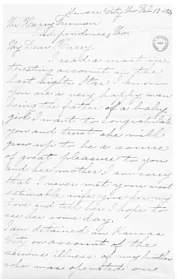 Letter from Julia F. Fortner to Harry S. Truman