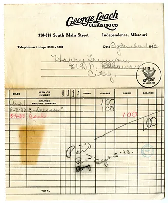 Bill from George Leach Cleaning Company