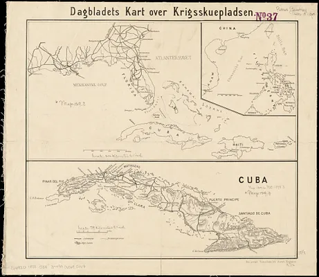 Dagbladets kart over krigsskuepladsen