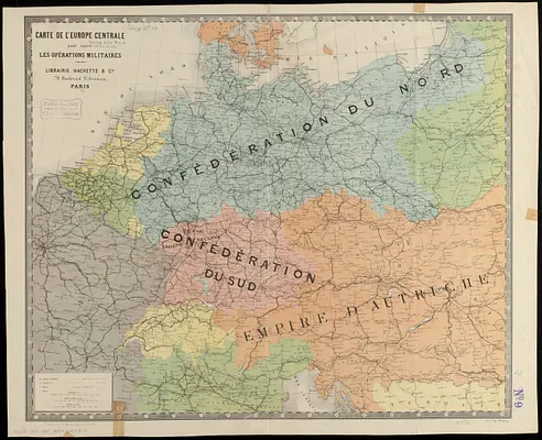 Carte de l'Europe Centrale pour suivre les opérations militaires
