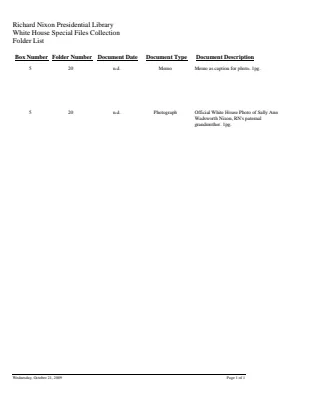 WHSF: Returned, 5-20