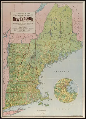 C.H. Guild & Co.'s newspaper map of New England