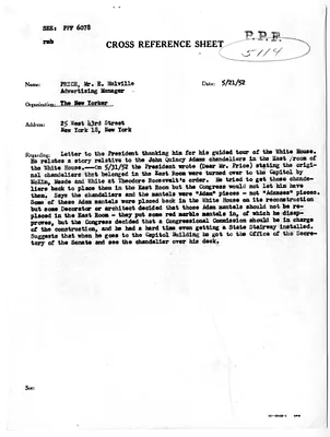 Cross Reference Memorandum