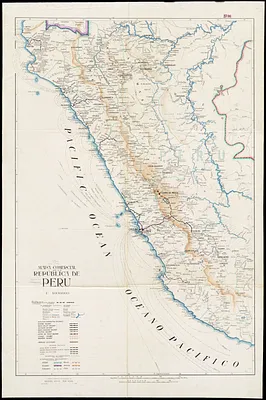 Mapa comercial de la república de Peru