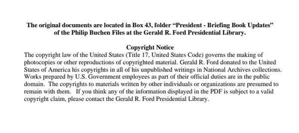 President - Briefing Book Updates