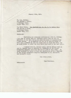 Letters Sent to E.A. Markley, Edwin Smith, January 29, 1929