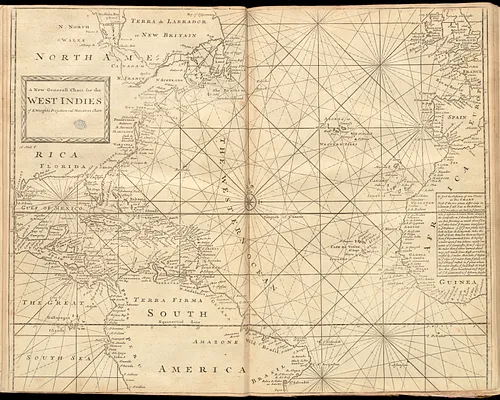 A new generall chart for the West Indies of E. Wrights projection vul. Mercators chart