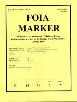 [Presidential Daily Backup] 11/16/1989