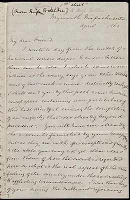 Letter from Caroline Weston, Weymouth, Massachusetts, to Mary Anne Estlin, April [25], 1865