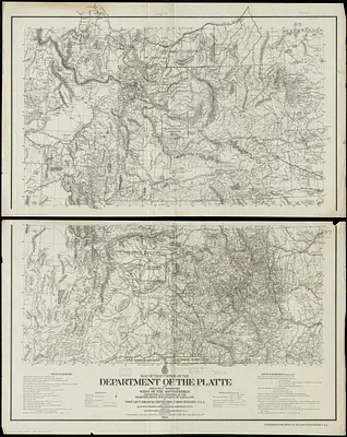 Map of that portion of the Department of the Platte and adjacent territory west of the 103rd meridian