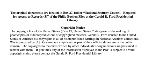 National Security Council - Requests for Access to Records (3)