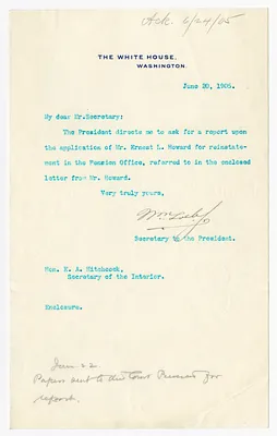 Letter from William Loeb to E. A. Hitchcock