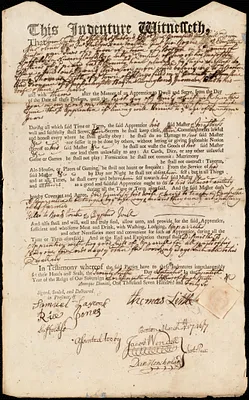 Edward Anderson indentured to apprentice with Thomas Little of Kingsfield, 27 September 1746