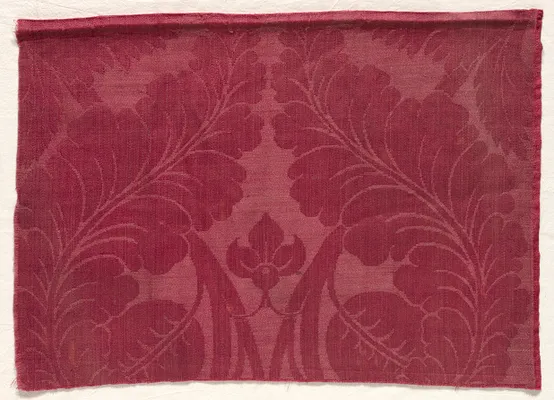 Damask with Leaf and Floral Design