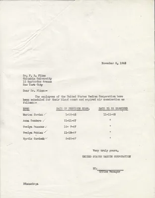 Letters Sent to Dr. F.B. Flinn [Dr. Frederick B. Flinn], November 8, 1948