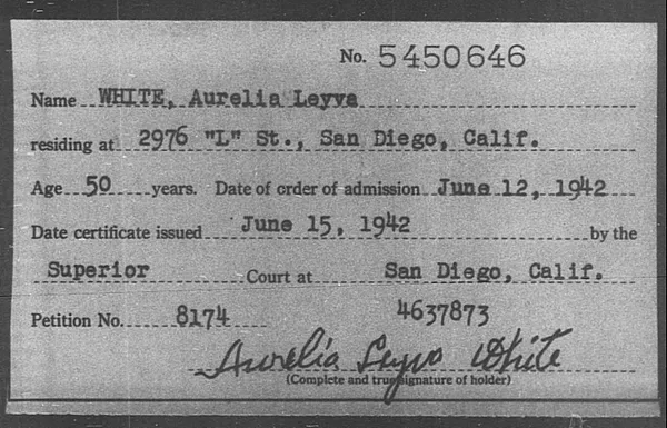 White, Aurelia Leyva - 1942