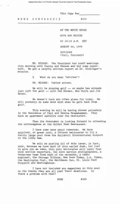 Press Secretary Briefings, 8/23/75