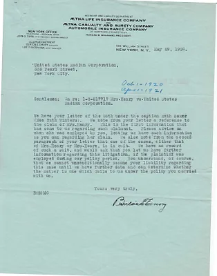 Letters Received, May 29, 1930