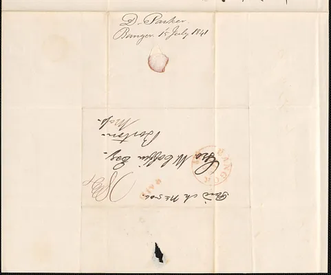 D. Parker to George Coffin, 15 July 1841
