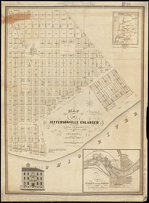 Map of Jeffersonville enlarged