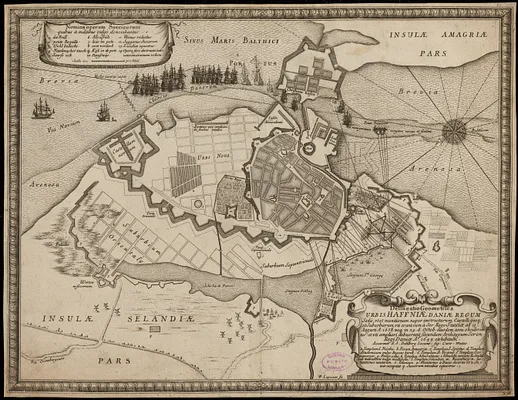 Delineatio geometrica urbis Haffniæ Daniæ regum sedis, ut et munitionum nuper exstructarum, castelli quoq. et suburbiorum, uti erant cum a Ser. Rege Sueciæ ab 11 Augusti A. 1658 usq. in 29 d. Octob. eiusdem anni obsiderentur: et uti ampliari debuerant secundum architypum seren. Regi Daniæ Ao. 1649 exhibitum