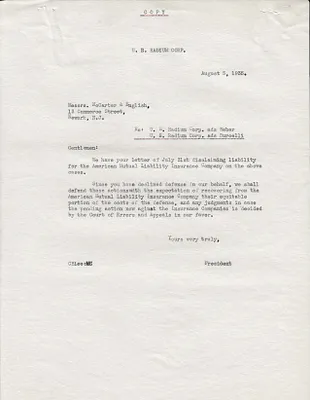 Letters Sent, August 5, 1935