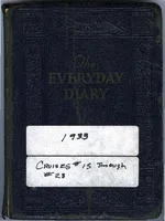 Thomas Kelley personal logbook from the Atlantis (ketch), 1933.