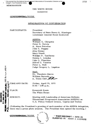 April 25, 1975 - Ford, Kissinger, AHEPA