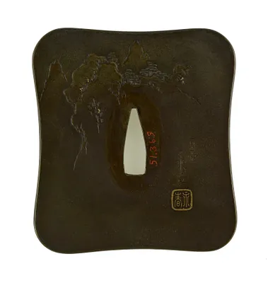 Tsuba with the Legendary Chinese ruler Shinnô