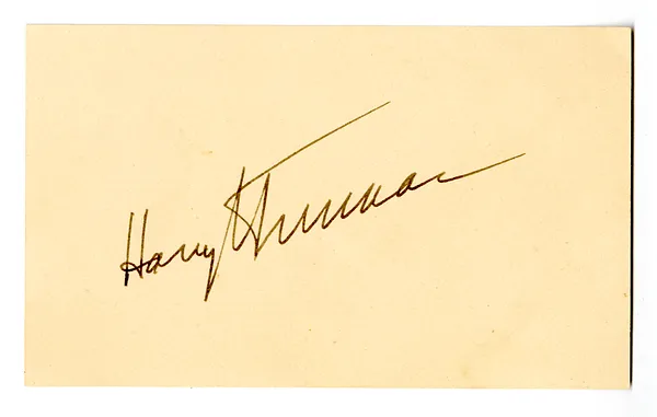 Autograph of President Harry S. Truman