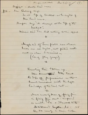 Supplementary Motions for a New Trial - Fifth Motion: Hamilton, handwritten notes from hearings