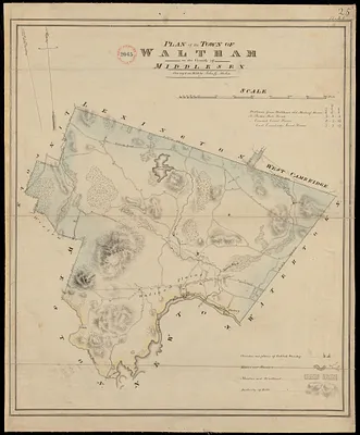Plan of Waltham made by John G Hales, dated 1831