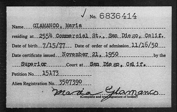 Giamanco, Maria - 1950