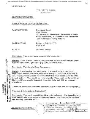 July 2, 1976 - Ford, Kissinger, Max Fisher