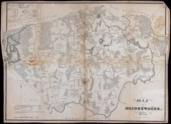 Map of Bridgewater, Mass