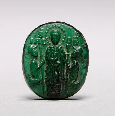 Devotional Badge with Saint James Flanked by Two Kneeling Pilgrims
