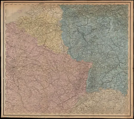 Specialkarte vom kriegsschauplatz am Rhein 1870 (Erfurt bis Paris)