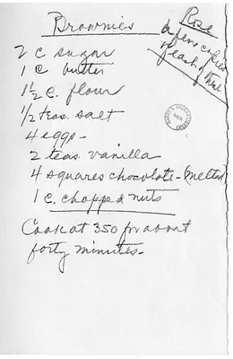 Recipe for Brownies