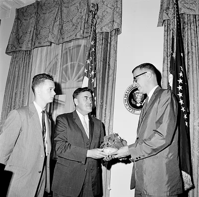 Presentation of a Plant for President John F. Kennedy