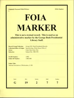 National Association of Wholesalers 2/1/89 [OA 4425]