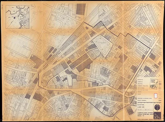 Campus High School urban renewal area Mass. r-