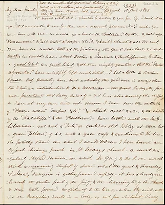 Letter from Theodore Parker, Oxford, [England], to Convers Francis, 1843 Oct[ober] 1