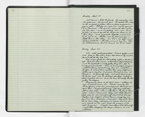 Handwritten journal entry for September 28, 1969-September 29, 1969
