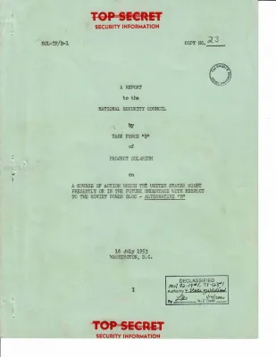 Report to the National Security Council by Project Solarium Task Force B - Part 1 of 5