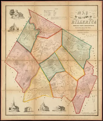 Map of the town of Billerica, Middlesex County, Massachusetts
