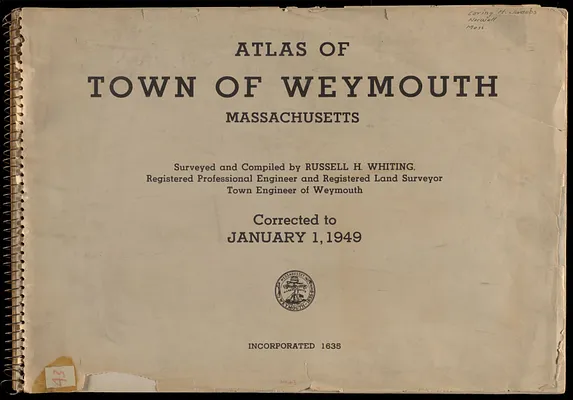 Atlas of town of Weymouth Massachusetts