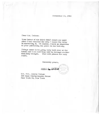 Correspondence Between President Harry S. Truman and William Adams Delano