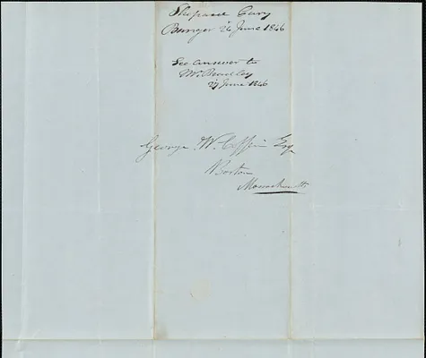 Shepard Cary to George Coffin, 26 June 1846