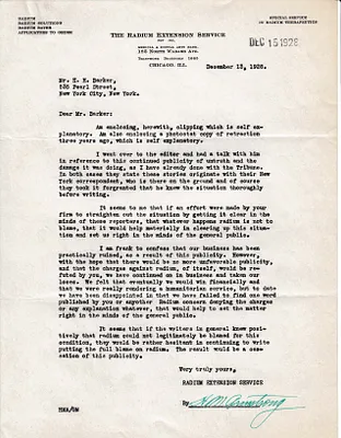 Letters Received to H.H. Barker, December 13, 1928